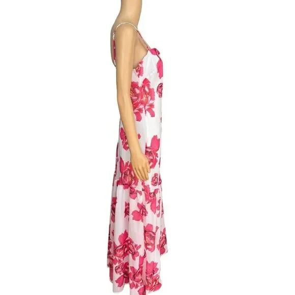 Here comes the sun maxi floral dress cotton blend size L - Picture 3 of 9